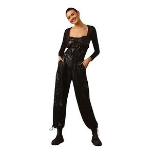 Anthropology Sequin Bow Bodysuit